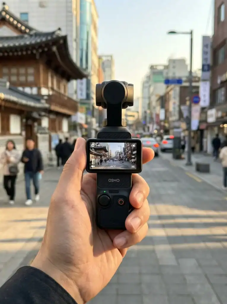 DJI 오즈모 포켓 3 핸드헬드 촬영